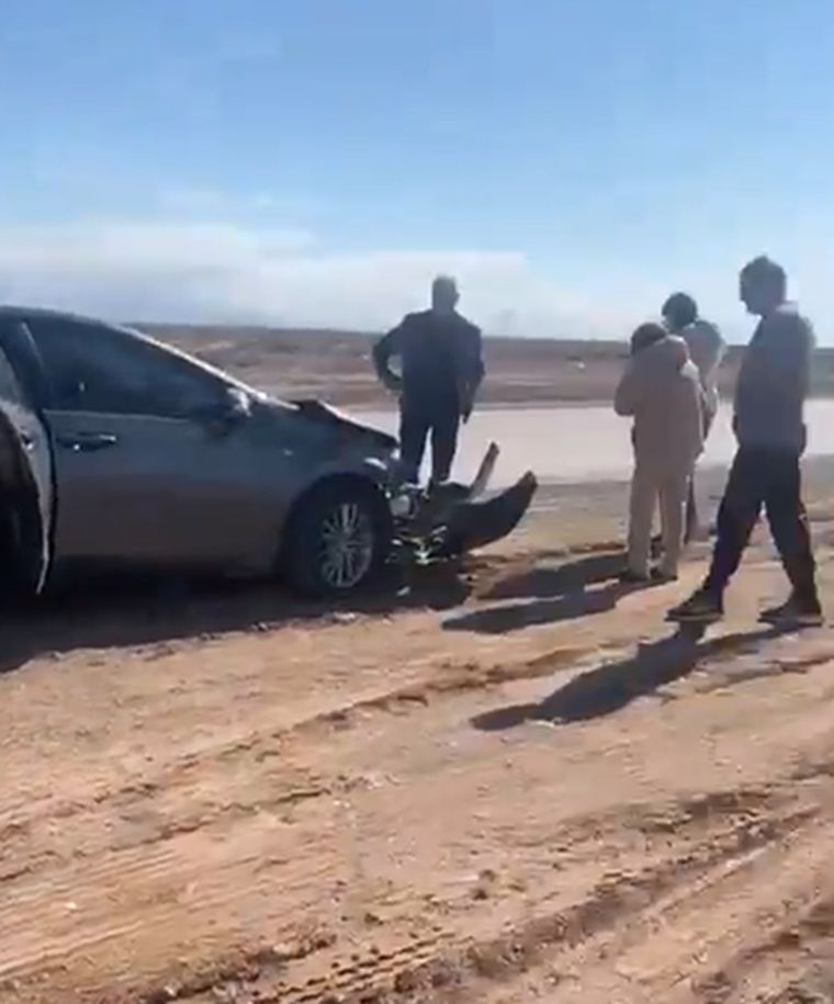 El incidente tuvo lugar a unos 15 kilómetros del control fitosanitario mendocino Foto: captura video