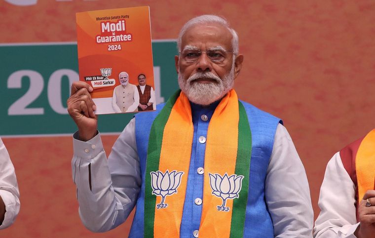 Los mercados quieren la una nueva presidencia de Narenda Modi Foto: EFE