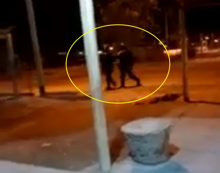 Un tramo de los enfrentamientos que se registraron anoche