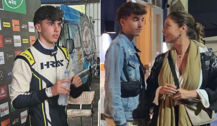 La alegría de Karina Mazzocco tras el logro de su hijo.