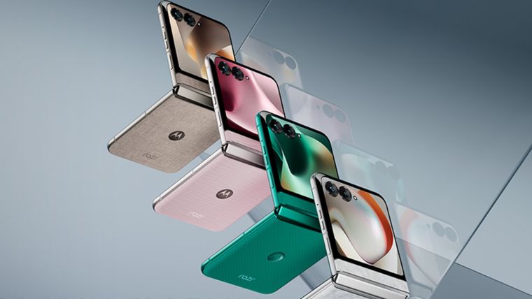 El nuevo Motorola Razr 2026 redefine el concepto de elegancia con sus texturas de mármol y tela.
