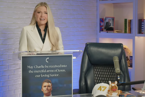 "El llanto de esta viuda resonará en todo el mundo como un grito de guerra", sostuvo la esposa de Charlie Kirk.