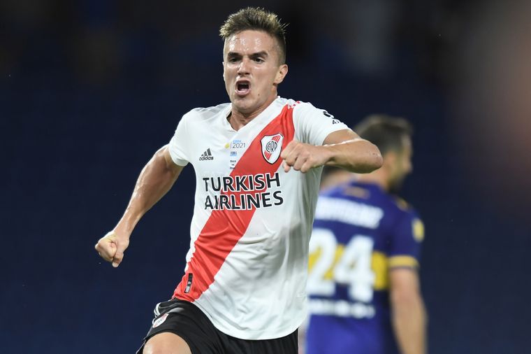 Agustín Palavecino marcó en su primer Superclásico Foto: River Plate