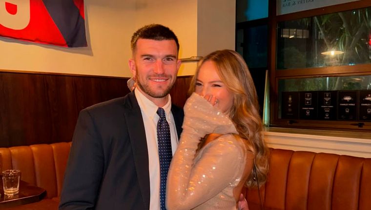 Tim Payne junto a su esposa, Michelle Peters.