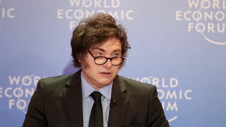 Javier Milei en el foro de Davos en 2025 Javier Milei en el foro de Davos en 2025