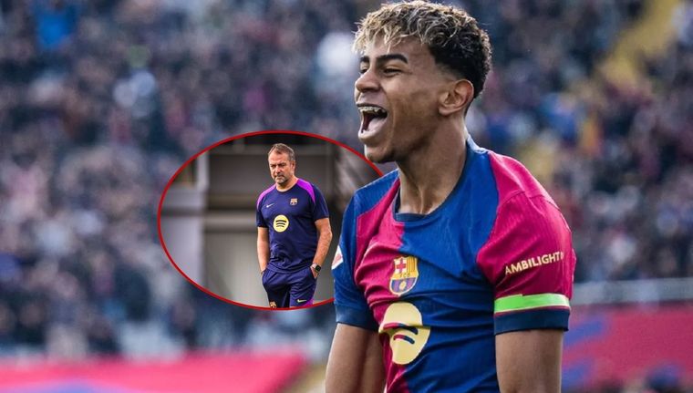 Barcelona juega un partido clave ante PSG y Flick encendió la previa con un mensaje claro a Lamine Yamal. Foto: EFE y Barcelona FC.&nbsp;