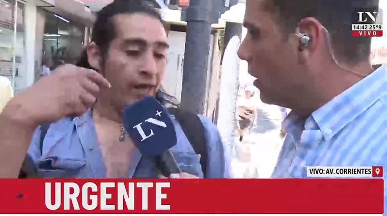 Golpearon a Lucas Jerez en la marcha de la CGT. Foto: Captura de video