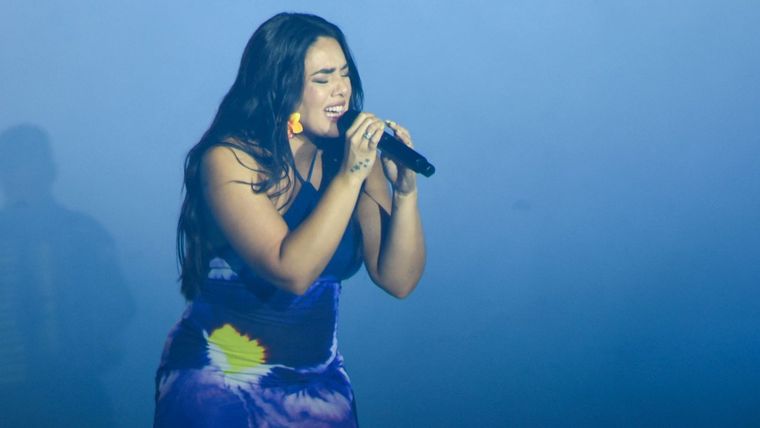 La cantante trajo su potente voz a Mendoza. La cantante trajo su potente voz a Mendoza.
