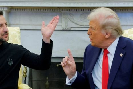 Los dos mandatarios protagonizaron un tenso intercambio en el Despacho Oval frente a la prensa. Foto: BBC