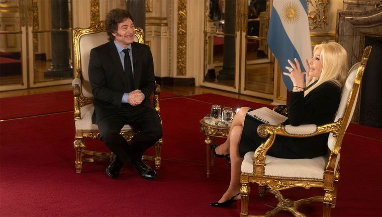 No fue lo que esperaban. Se dio a conocer el rating de la entrevista de Susana con Javier Milei. Foto: Telefe