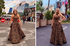 Flavia Palmiero lució un vestido de alta costura de Gabriel Lage en el Festival de Cannes. Foto: Instagram