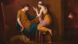 Pintura de Joseph Wright of Derby del siglo XVIII en la que se retrata a la "joven corintia". Pintura de Joseph Wright of Derby del siglo XVIII en la que se retrata a la "joven corintia".