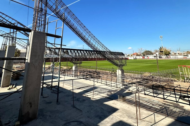 Maipú continúa avanzando en las obras de su estadio. Foto: Prensa Maipú
