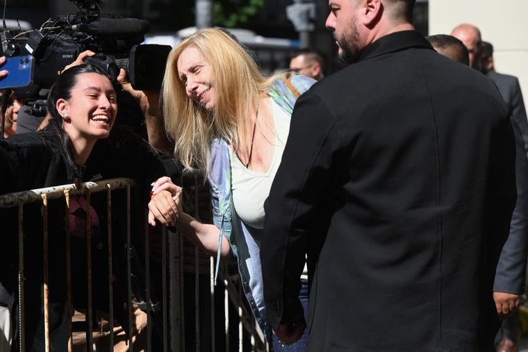 Karina Milei estuvo en el centro de la escena en el Libertador Hotel Foto: Télam