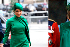 Lady Di y Meghan Markle son dos de las mujeres más importantes en las últimas décadas de historia de la realeza británica. Y sorprenden por lo que tienen en común. Foto: Vogue MX - https://media.vogue.mx/photos/5e6971635de8fd0009f5b1e2/master/w_3000,h_2000,c_limit/meghan-markle-con-vestido-verde-como-la-princesa-diana.jpg