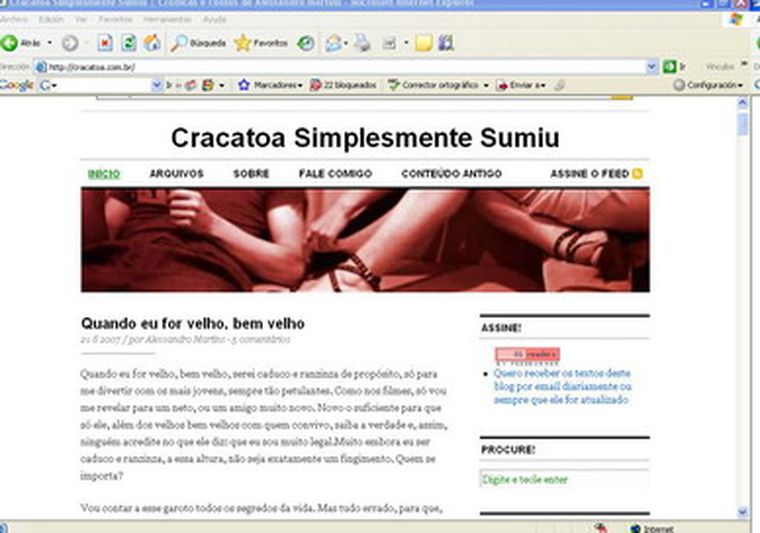 Blog de Alessandro Martins. Foto: Blog brasilero