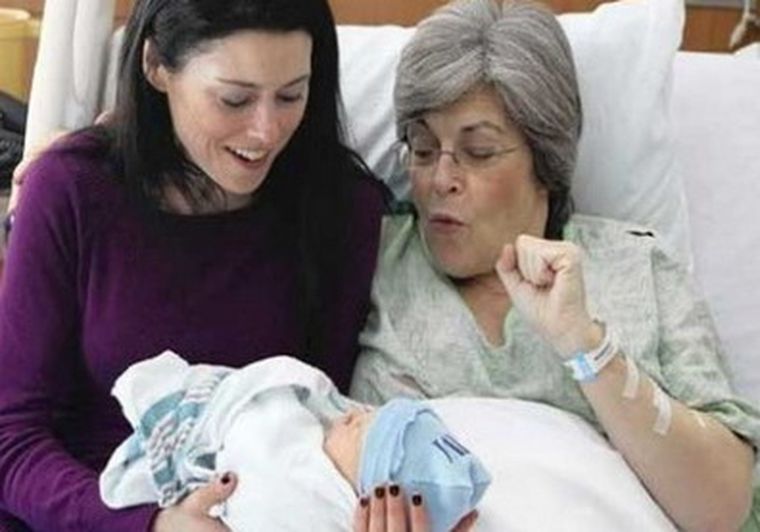 La hija, la madre y el nieto.