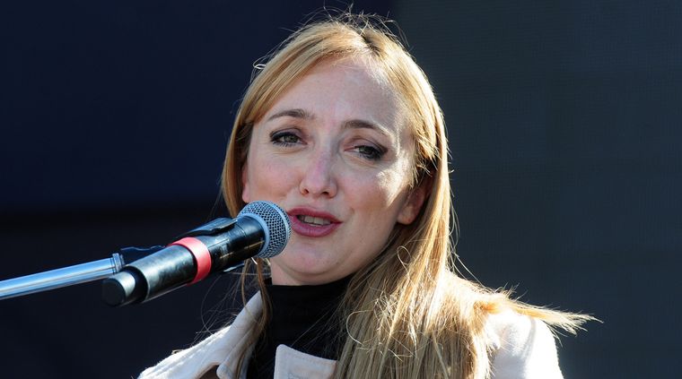 Anabel Fernández Sagasti en el acto de Ruta 40 Foto: ALF PONCE MERCADO / MDZ