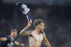 Braian Sánchez celebra el el primer gol Azul. Foto: NA Braian Sánchez celebra el el primer gol Azul. Foto: NA