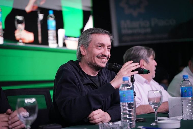 Máximo Kirchner participó de un plenario con trabajadores y trabajadoras de Smata en Luján Foto: Prensa