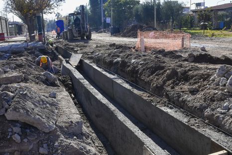 Obras en la calle Urquiza de Guaymallén Obras en la calle Urquiza de Guaymallén