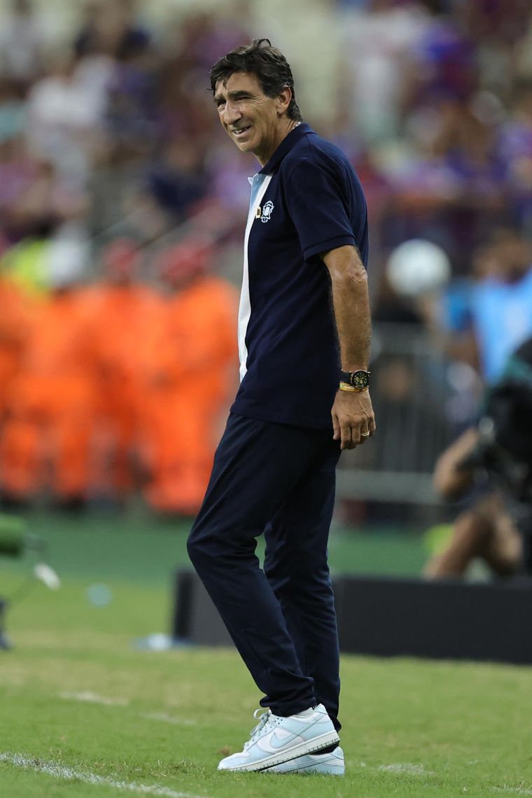 Gustavo Costas quedó exultante tras la goleada de Racing en Brasil. Foto: EFE