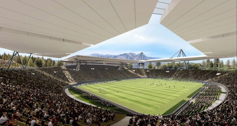 Así querían que luciera el Malvinas Argentinas remodelado y techado Foto: Gobierno