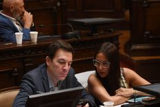 Mauricio Sat y Mercedes Derrache, senadores del peronismo. Mauricio Sat y Mercedes Derrache, senadores del peronismo.