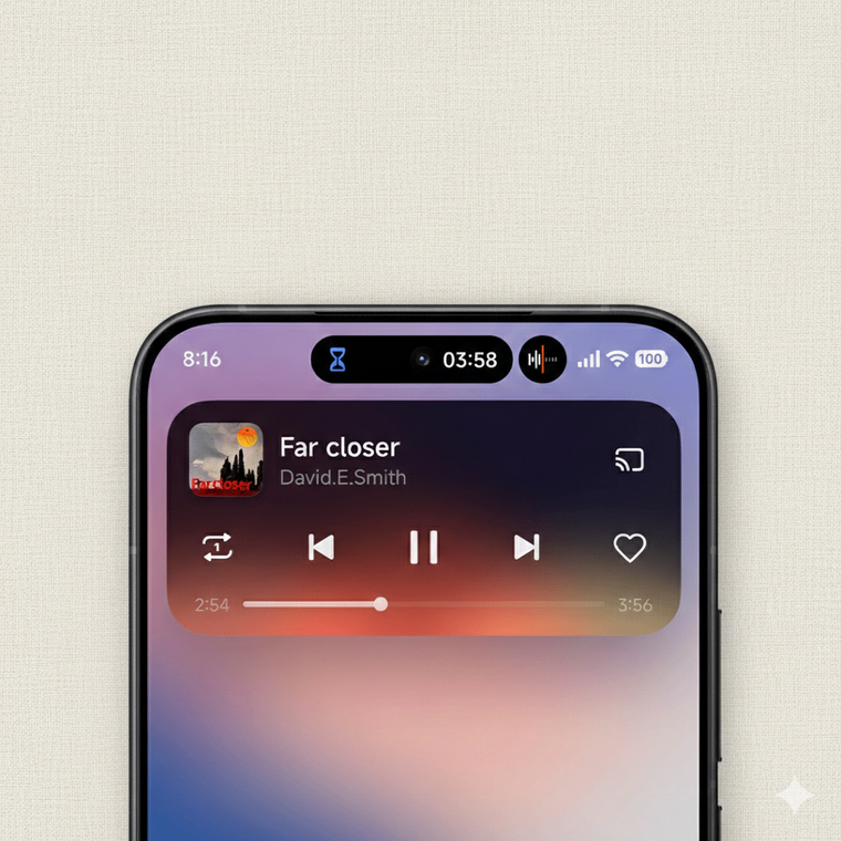 Xiaomi HyperIsland en HyperOS 3 y 3.1. Xiaomi HyperIsland en HyperOS 3 y 3.1.