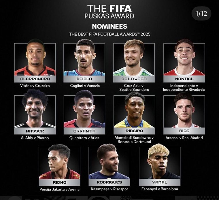 El golazo de chilena de Santiago Montiel, uno de los nominados para ganar el premio Puskás 2025. El golazo de chilena de Santiago Montiel, uno de los nominados para ganar el premio Puskás 2025.