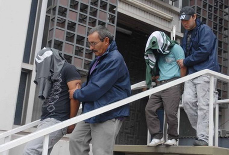 Los penitenciarios torturadores en el Palacio Policial.