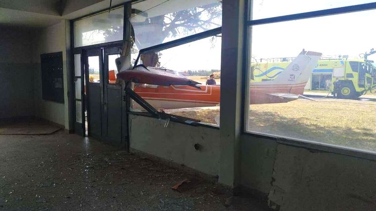 Así quedó el aparato después del incidente