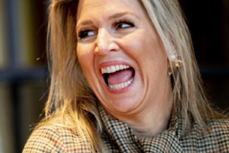 Máxima de Holanda, divertida.