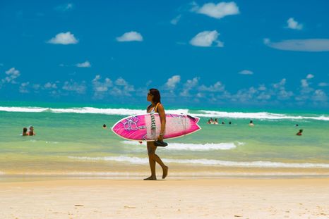 Las playas del nordeste brasileño se destacan por sus aguas cálidas durante buena parte del año. Las playas del nordeste brasileño se destacan por sus aguas cálidas durante buena parte del año.