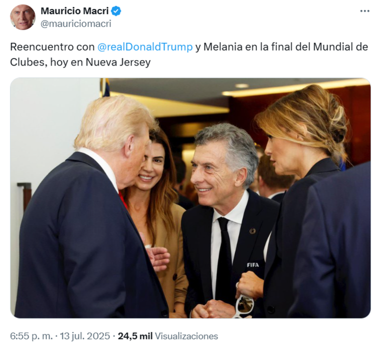 El expresidente Mauricio Macri presente en la final del Mundial de Clubes. El expresidente Mauricio Macri presente en la final del Mundial de Clubes.
