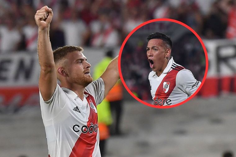 Beltrán explicó por qué no pateó el penal que le hubiese dado el hattrick en la goleada de River. Foto: Télam