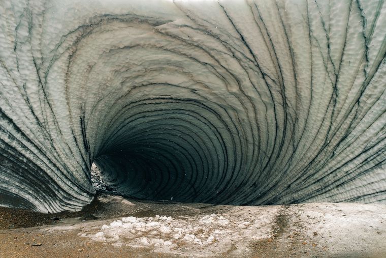 El túnel natural, formado por roca y hielo, se desplomó el fin de semana pasado Foto: Shutterstock