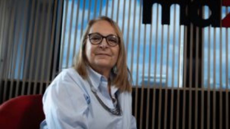 Silvia Surur en la redacción de MDZ. Foto: Analía Melnik/MDZ