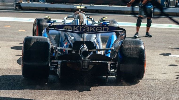 Colapinto cerró un positivo viernes en Bakú. Foto: @WilliamsRacing