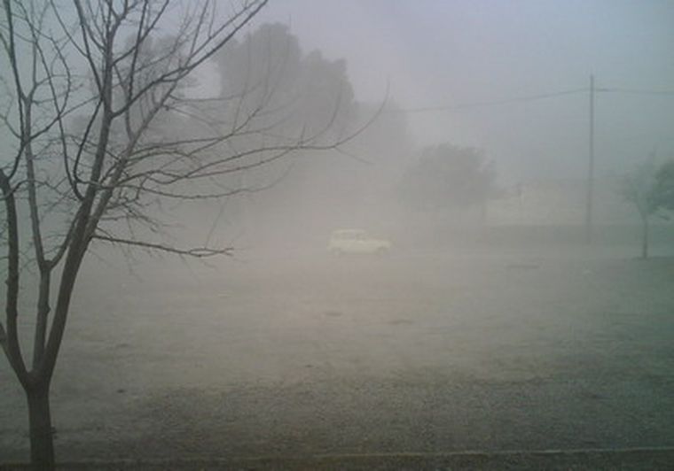 Así lucía Rodeo de la Cruz por el Zonda. Foto: MDZ/Rodrigo Núñez