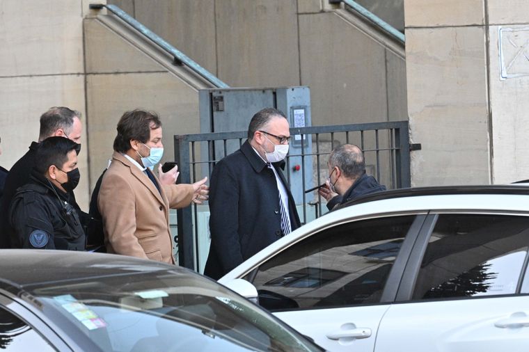 Kulfas, esta mañana, saliendo de Tribunales. Foto: TELAM