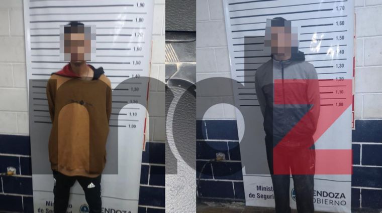 Los dos delincuentes aprehendidos en Las Heras.