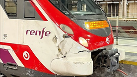 El tren sufrió algunos daños en su parte delantera pero pudo continuar su recorrido, en el quinto accidente en cinco días en España.