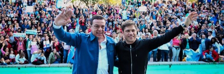 El intendente de Zárate, junto al gobernador Axel Kicillof.