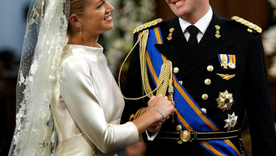 Máxima de los Paises Bajos y el rey en su casamiento. Foto: Instagram @koninklijkhuis