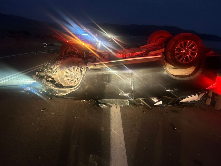 La camioneta fue hallada destrozada tras un accidente en la Ruta 5. Foto: Gentileza familia Ramos