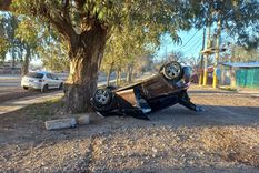 Así quedó el vehículo tras el accidente Foto: Twitter: @MATIPASCUALETTI