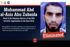 El ejército de Israel informó en las últimas horas que la semana pasada llevó a cabo un ataque aéreo en la Franja de Gaza en el que murió Muhammad Abd al-Aziz Abu Zubaida, considerado el máximo responsable del Estado Islámico.