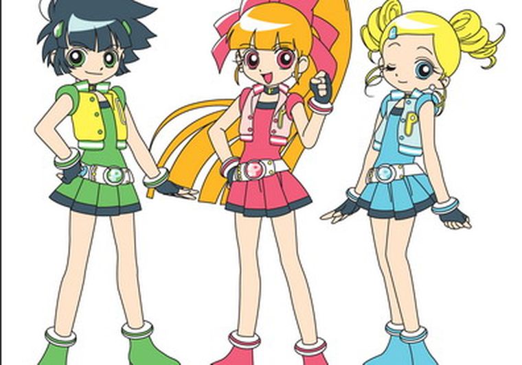 Bombón, Burbuja y Bellota, en versión animé. Foto: Gentileza