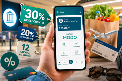 Banco Nación y MODO ofrecen reintegros y cuotas sin interés en distintos rubros durante mayo. Banco Nación y MODO ofrecen reintegros y cuotas sin interés en distintos rubros durante mayo.